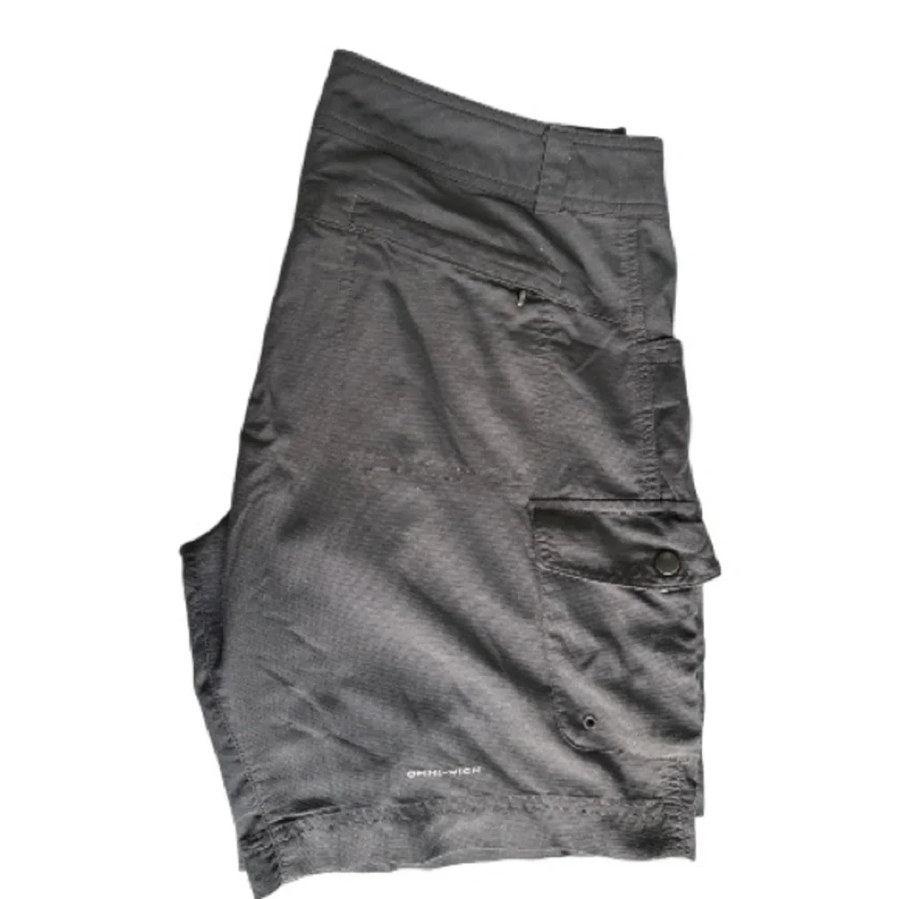 Columbia Gray Omni-Wick Performance Shorts Cargo Hiking Multi Pocket Activewear - Picture 4 of 11